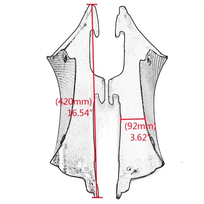 Cafe Racer Motorcycle Carbon Fiber UV Coating Fairing Air Duct Tube Cover for  CBR1000RR CBR 1000 RR CBR1000 RR 2012-2015